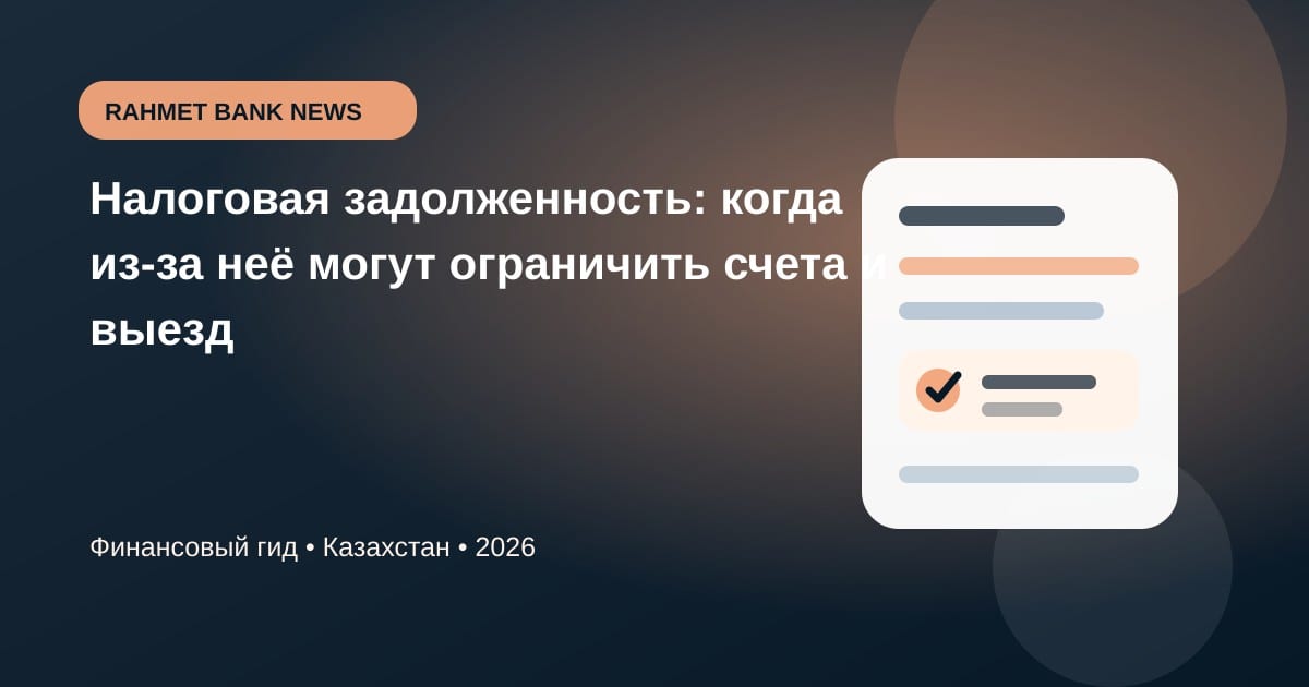Иллюстрация к статье «Налоговая задолженность: когда из-за неё могут ограничить счета и выезд»