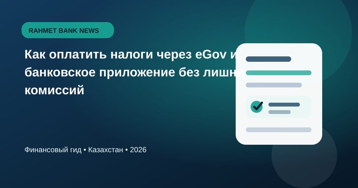 Иллюстрация к статье «Как оплатить налоги через eGov и банковское приложение без лишних комиссий»