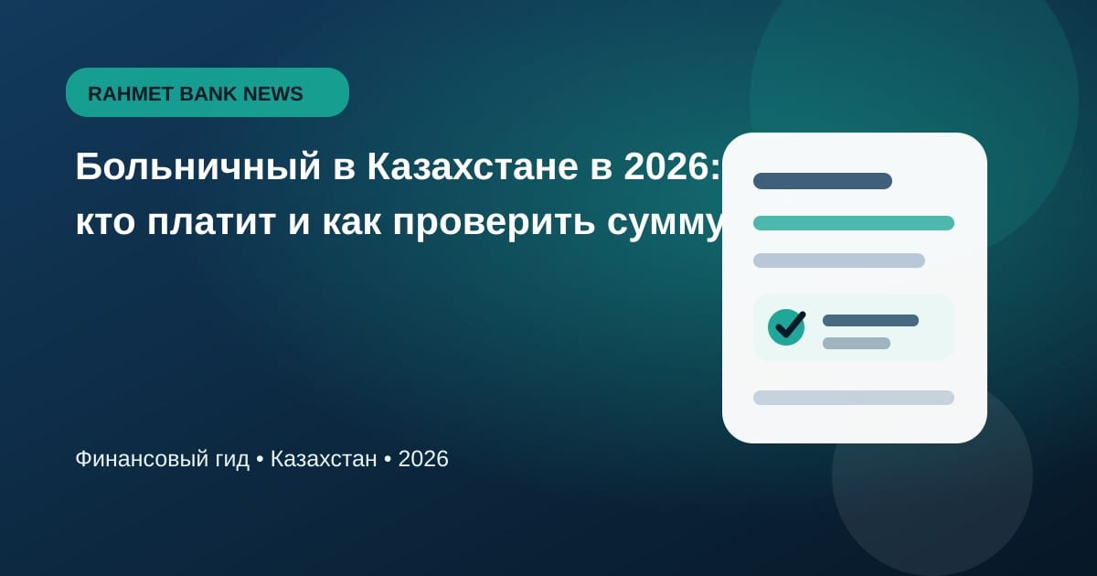 Иллюстрация к статье «Больничный в Казахстане в 2026: кто платит и как проверить сумму»