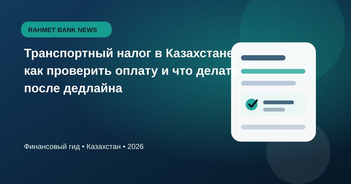 Иллюстрация к статье «Транспортный налог в Казахстане: как проверить оплату и что делать после дедлайна»