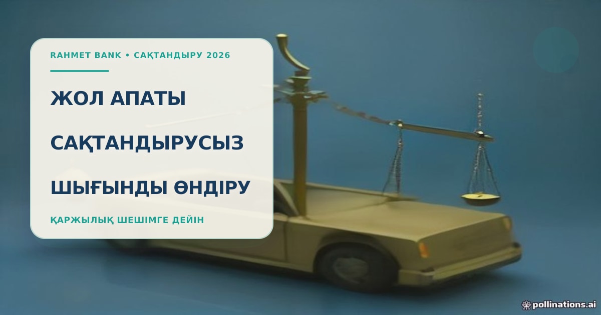 Редакционная иллюстрация к статье о порядке взыскания ущерба при ДТП без страховки у виновника в Казахстане, без людей