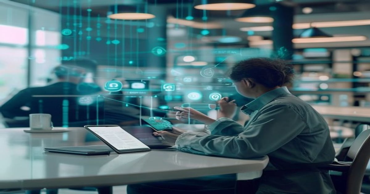 Клиент заполняет кредитную заявку на смартфоне, а рядом видны абстрактные поведенческие сигналы скоринга