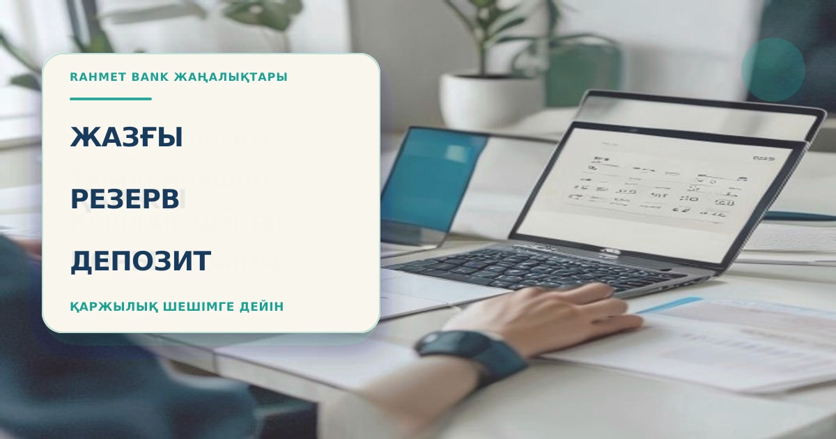 Ноутбук с депозитным планом, банковская карта, конверт резерва и календарь летних расходов на светлом столе