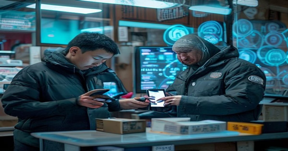 Сотрудник ломбарда проверяет смартфон по IMEI и сверяет залог техники с базой МВД