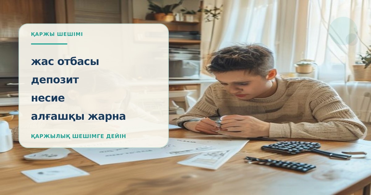 Молодая семья за кухонным столом сравнивает депозит, досрочное погашение кредита и накопление первоначального взноса