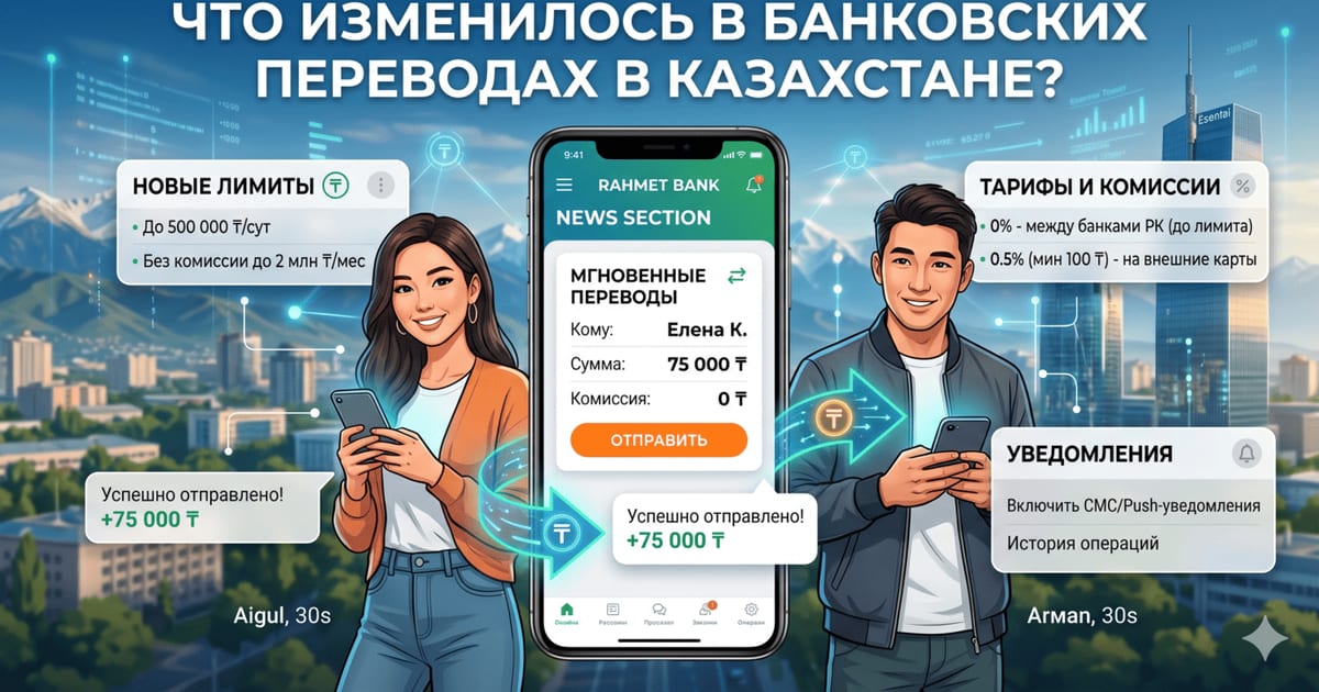 Иллюстрация к статье «Банковские переводы в Казахстане: что проверить перед отправкой»